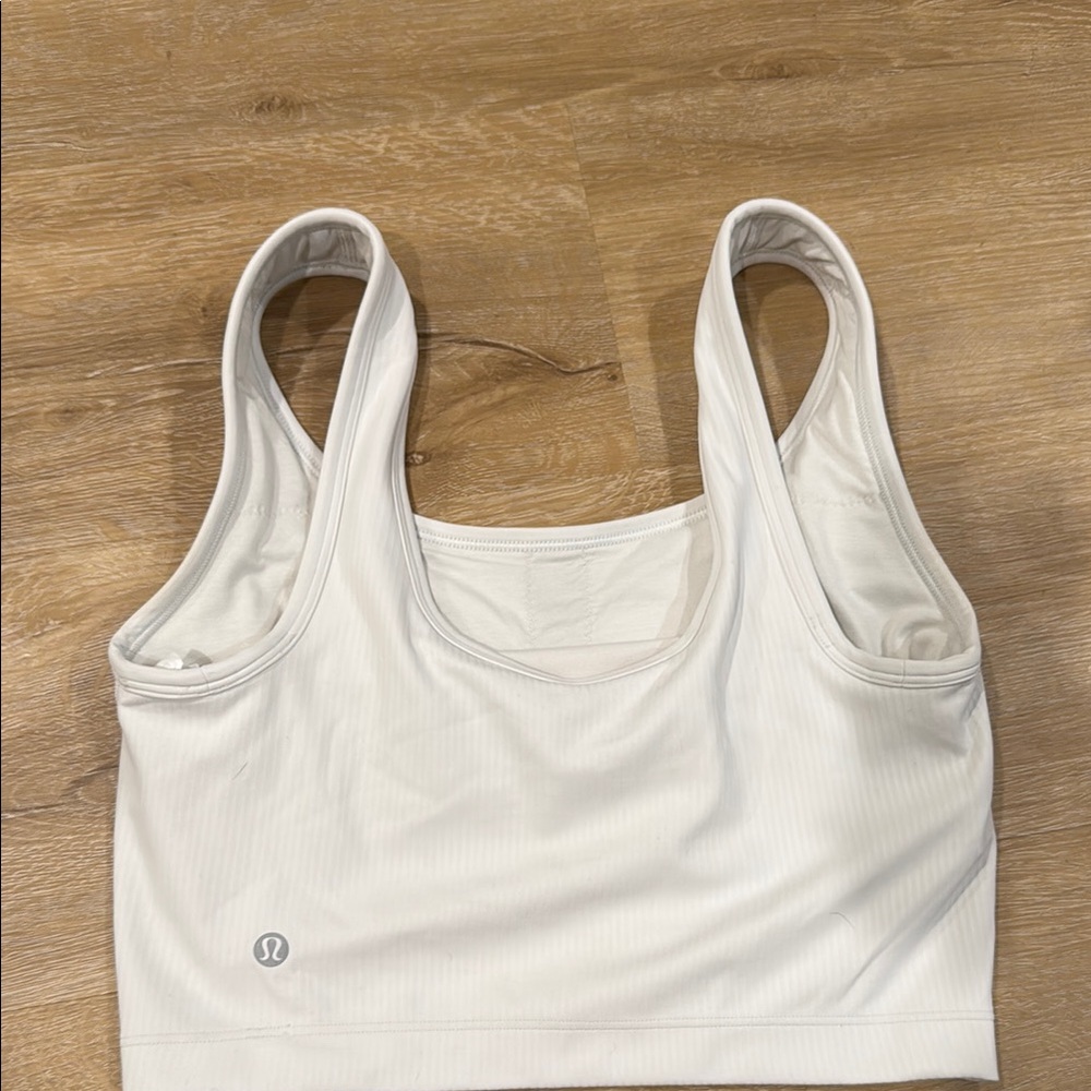 White Ribbed Tank Top - Picture 2 of 3